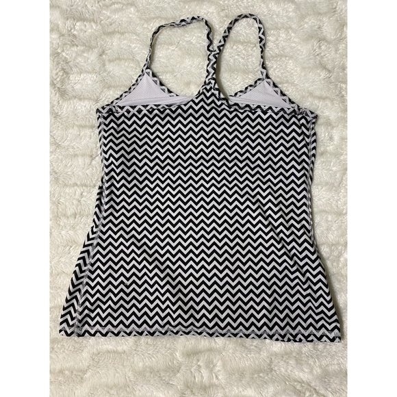 Women’s Gap Body White Black Striped Tank Top SZ Medium Zebra - Picture 5 of 7
